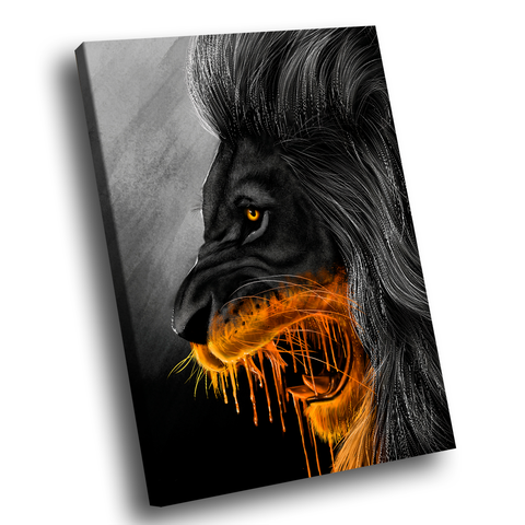 Quadro Lion Furious -- BR ARTES Grande 118x78