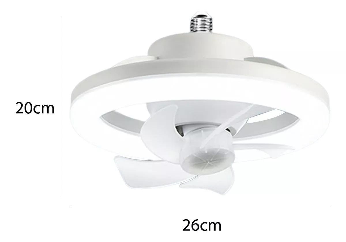 Ventilador de Teto 360° E27 Controle Remoto 48w Branco - 2