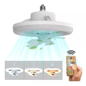 Ventilador de Teto 360° E27 Controle Remoto 48w Branco