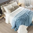 Ver imagem 2 de Cobertor Coberta Fluflu Queen Ultrasoft Alto Relevo Dupla Face - Acqua