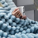 Ver imagem 5 de Cobertor Coberta Fluflu Queen Ultrasoft Alto Relevo Dupla Face - Acqua