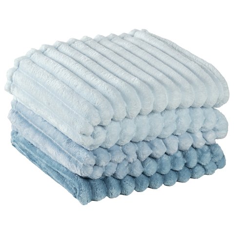 Cobertor Coberta Fluflu Queen Ultrasoft Alto Relevo Dupla Face - Acqua