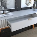 Ver imagem 7 de Aparador Deluxe 1 Gaveta Ripado Off White - Panorama Móveis