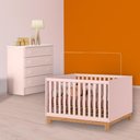 Ver imagem 1 de Conjunto Berço Mini Cama Slim e Cômoda 4 Gavetas Rosa