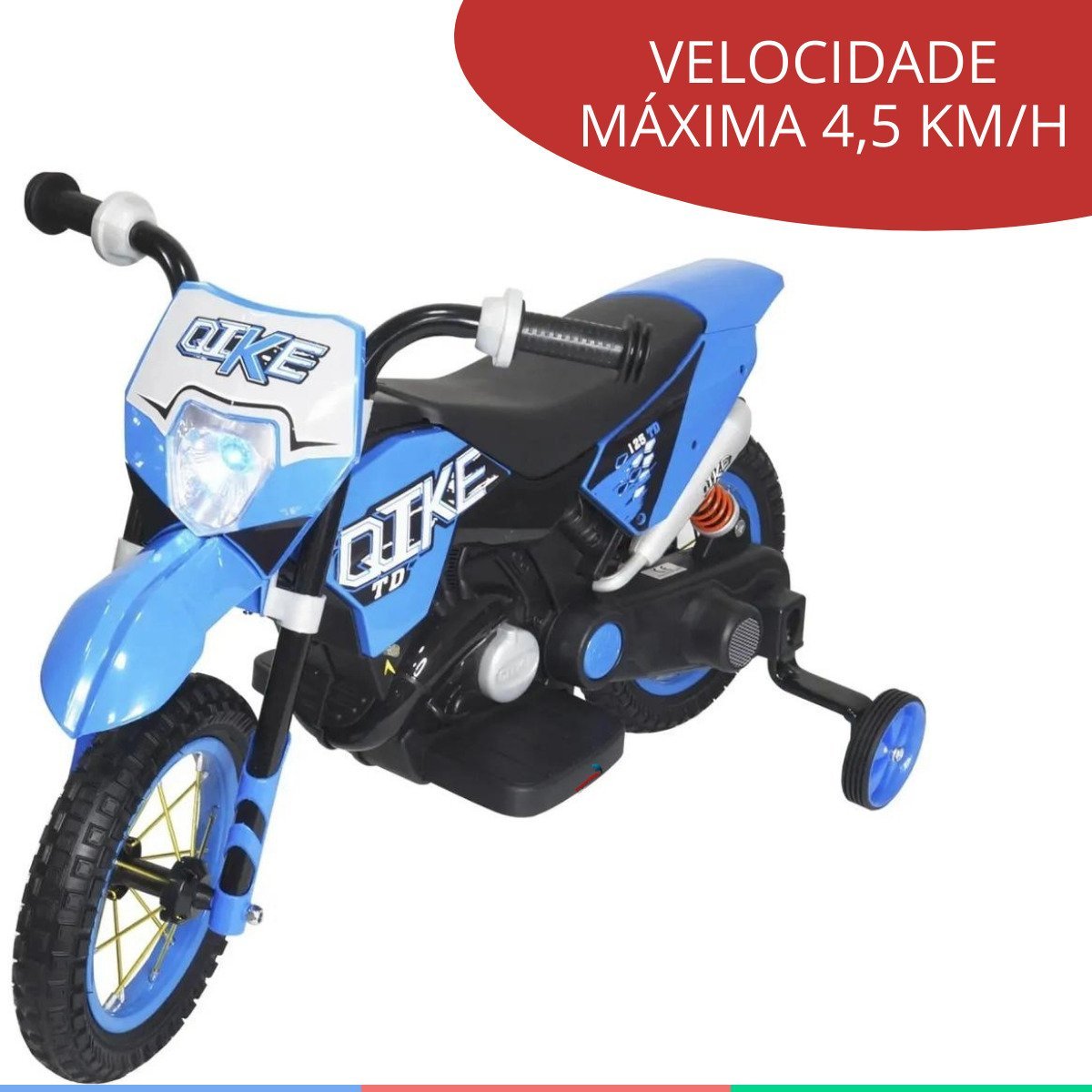 Moto Elétrica Infantil Criança +3 Anos Motocross 6V 4,5km/h Até 25kg Musica Luz e Som Menino Menina  - 9