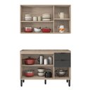Ver imagem 3 de Cozinha Modulada Firenze Fi0009 Avena Grafito - Demóbile