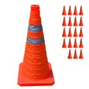 Ver imagem 4 de Cone Retratil Kit 19 Uni Sinalizaçao Portatil Construçao Balizador Trafego Obra Estacionamento Segur