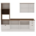 Ver imagem 4 de Cozinha Completa Modulada 4 Peças 100% MDF com Tampos Iluminata Branco/Ébano