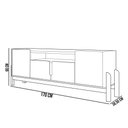 Ver imagem 4 de Rack para Sala de Estar 04 Portas 170cm Lizz C03 Pés de Madeira Maciça Off White Cedro - Lyam