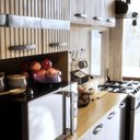 Ver mais imagens de Armário de Cozinha Completo 10 Portas e 1 Gaveta com Vidro Dora Carvalho e Off White