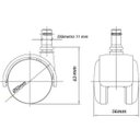 Ver imagem 5 de Kit C/ 5 Rodízio Cinza Nylon