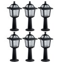 Ver imagem 1 de 6 Balizadores de Jardim Pretos 45x18cm Luminárias de Chão Externas Ravena Dital Clássico