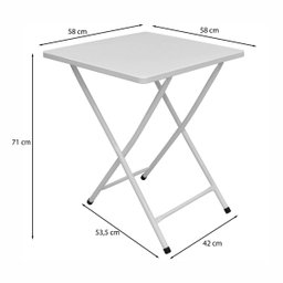 Conjunto Mesa C/ 2 Cadeiras Dobraveis Açomix Cor:branco - 8
