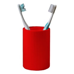 Porta Escova de Dente e Maquiagem Acessório Decorativo - Vermelho