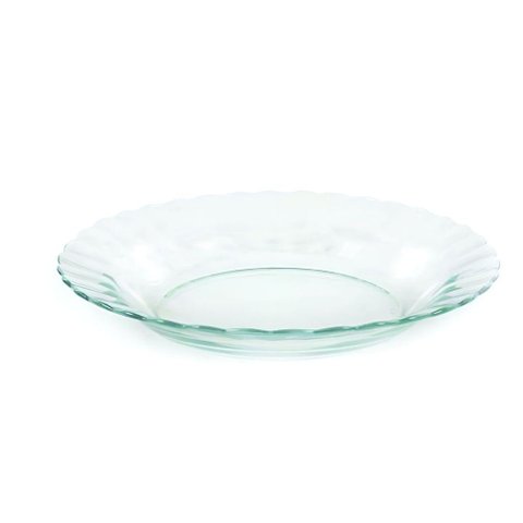 Kit Jogo Pratos Fundo Sopa Transparente 4 Peças 22,4cm