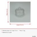 Ver imagem 3 de Potiche Decorativo de Cristal Transparente 12x14x14cm Tampa Enfeite Sala Mesa