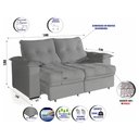 Ver mais imagens de Sofá 2 Lugares 1,80m Retrátil e Reclinável Matteo Bom Pastor