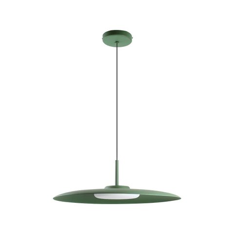 Lustre Pendente Dot Slim Redondo 55cm LED 3000k 19W Bivolt Verde Bio