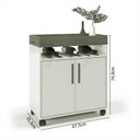 Ver imagem 5 de Aparador Café Drink Plus Adega com Rodízios Canela Ofertamo