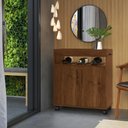 Ver imagem 2 de Aparador Café Drink Plus Adega com Rodízios Canela Ofertamo