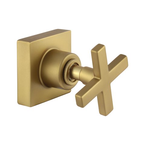 Acabamento de Registro Cruzeta Dourado Fosco Padrão Deca