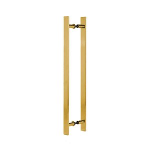 Puxador Duplo Alumínio 60cm Porta Pivotante Dourado