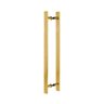 Puxador Duplo Alumínio 60cm Porta Pivotante Dourado - 1