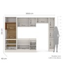 Ver imagem 3 de Cozinha Completa 5 Peças Rubi Off White Branco Yescasa
