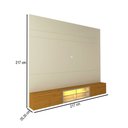 Ver imagem 4 de Painel para TV até 85 Polegadas Luminare 3 Portas com Vidro Reflecta e LED 100% MDF Off White/Natura