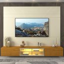 Ver imagem 1 de Painel para TV até 85 Polegadas Luminare 3 Portas com Vidro Reflecta e LED 100% MDF Off White/Natura