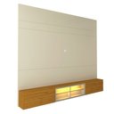 Ver imagem 2 de Painel para TV até 85 Polegadas Luminare 3 Portas com Vidro Reflecta e LED 100% MDF Off White/Natura