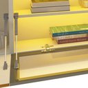Ver imagem 7 de Painel para TV até 85 Polegadas Luminare 3 Portas com Vidro Reflecta e LED 100% MDF Off White/Natura