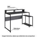 Ver imagem 2 de Mesa Escrivaninha Gamer Ryze com 2 Nichos - Preto/Grafite