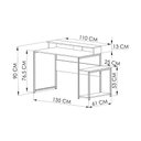 Ver imagem 4 de Mesa Escrivaninha Gamer Ryze com 2 Nichos - Preto/Grafite