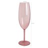 Taça Para Espumante Champagne 280ml Poliestireno Rosa Translúcido Ou - 3