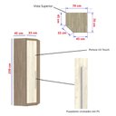 Ver imagem 3 de Guarda Roupa Canto Diagonal 1 Porta - Módulo Dormitório Master - Guarda Roupas Modulado Luciane:Árti