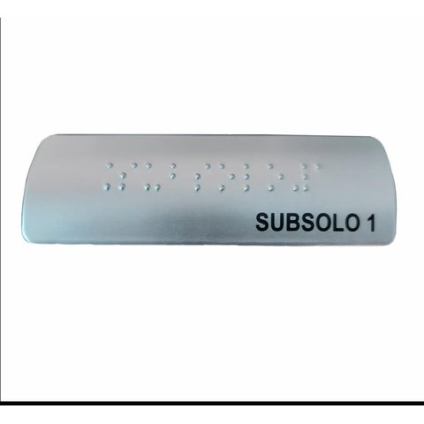KIT 10 PLACAS BRAILE PARA CORRIMÃO SUBSOLO 1