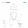Assento Sanitário Poliester Victoria Branco para vaso Roca - 5