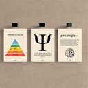 Ver imagem 2 de Kit 3 Quadro Decorativo Psicologia Consultório Quarto Mente 40x28