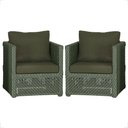 Ver imagem 1 de 2 Poltronas Madri Alumínio Corda Náutica Estofado 13 Trama Original