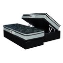 Ver imagem 1 de Conjunto Box Baú Solteiro: Colchão Espuma Paropas D28 Conforto Firme + Base Crc Suede Black (
