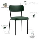 Ver imagem 4 de Kit 04 Cadeiras Decorativas Estofada para Sala Jantar Melina F01 Couríssimo Verde Musgo - Lyam