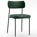 Ver imagem 3 de Kit 04 Cadeiras Decorativas Estofada para Sala Jantar Melina F01 Couríssimo Verde Musgo - Lyam