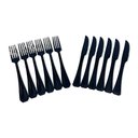 Ver imagem 5 de Faqueiro Conjunto Talheres Luxo Black 24 Peças Inoxidavel