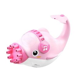 Kit 1 Golfinho Bolha Sabão Criança Infantil+ 3 Pilha Aa Rosa - 1