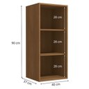 Ver imagem 3 de Armario Aereo 1p 40 Cm Mdp Maxxi G761 Canela Kappesberg