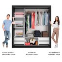 Ver imagem 5 de Guarda Roupa Casal Madesa Lyon Plus 3 Portas de Correr com Espelho 4 Gavetas
