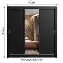 Ver imagem 4 de Guarda Roupa Casal Madesa Lyon Plus 3 Portas de Correr com Espelho 4 Gavetas