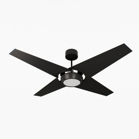 Ventilador de Teto Natuvent Callis Led 4 Pás Madeira Preto 4000k Branco Neutro, Luz Neutra 220v