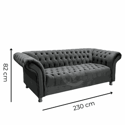 Conjunto Sofá 02 Poltronas Chesterfield Conde D'el Via Encanto Veludo Verde - 3